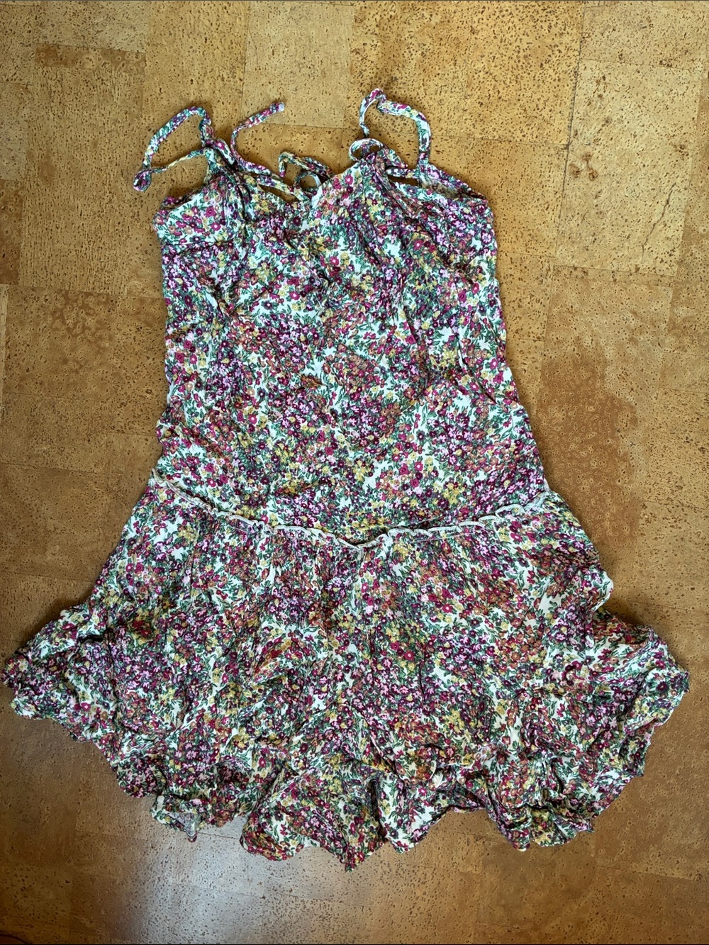 Colorful Floral Strappy Sundress